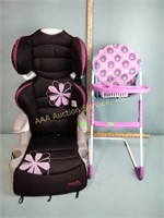 Doll stroller and a car seat
