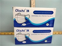 Facemasks, disposable - 2 boxes with 50 in each