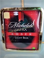 Michelob Ultra Amber Light Beer sign, does not