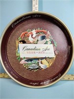 Canadian Ace Beer and Ale serving tray -rusty
