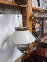 Hanging oil  lamp converted to electric