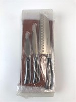 New Bon Appetit 3 Pc Knife Set, Bamboo Box