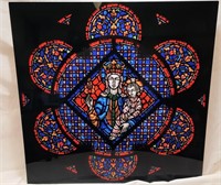 Aluminum Print Photo of Rose Stained Glass Window