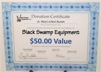 $50 Gift Certificate for Black Swamp Rental