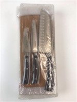 New Bon Appetit 3 Pc Knife Set, Bamboo Box