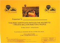 Private Hot Air Balloon Ride for 2 People