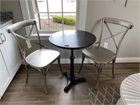 3PC PEDESTAL TABLE W/ CHAIRS