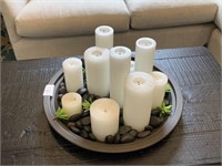 DECO TRAY W/ CANDLES