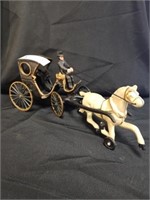 Contemporary Cast Iron Horse Drawn Carriage