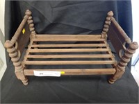 Primitive Turned Wood Doll Bed