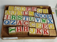 Vintage Wooden Alphabet Blocks