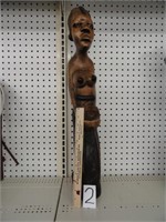 African topless Lady statue-26" tall