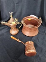 (3) Vintage Copper Cookware
