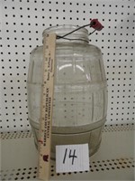 Vintage pickle jar w/wire & wood handle-no lid