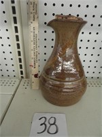 Vintage potter jug w/stopper-6" x 8"