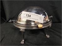 Silver Plate Hinge Top Serving Dish