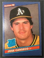 1986 Donruss Jose Canseco Oakland Athletics #39