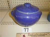 Vintage Blue crock/stoneware bean pot