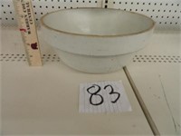 Vintage 8.5" crock bowl-hairline cracks & chips