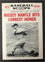 1961 Baseball Scoops Mickey Mantle Hits Longest