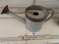 Tin/metal watering can w/metal bird-15" x 9"