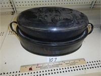Vintage enamel roaster pan-Rev-O-Noc-16" x 18"