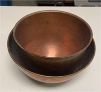Two Copper Bowls