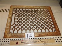 Vintage cast iron floor register/grate-16" x 12"