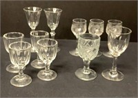 Lot of 11 Misc. Glass Cordials
