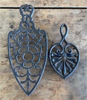 Two Antique Small Iron Trivets