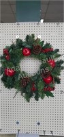 21 inch decorative apple and pine cone wreath