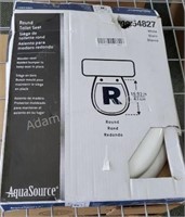 AquaSource round toilet seat, White, new but