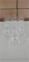 10 clear glass 7 inch wine glasses