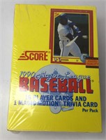 1990 Score Baseball Wax Box 36 Packs Sealed Box