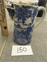 Vintage crock/stoneware Oriental Teal water jug