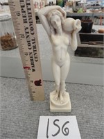 Vintage 6" nude Woman statue-marked G.R.