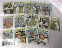 Assorted 1977 Topps Pirates Cards Great Condition