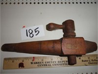 Antique wooden faucet-9" long