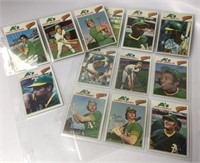 Assorted 1977 Topps  A's Cards - Great Condition