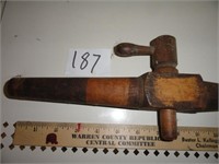 Antique wooden faucet-10.5" long