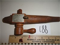 Antique wooden faucet-8.5" long-Air Way