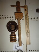 Wooden screw handle (?)