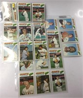 Assorted 1977 Topps Giants Cards - Great Condition
