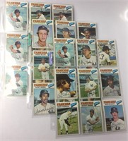 Assorted 1977 Topps Yankees Cards-Great Condition