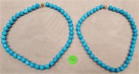 L - LOVELY BLUE BEADED NECKLACES (565)
