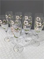 Hand Painted Champagne Flutes (9)