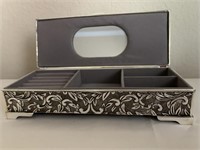 GODINGER SILVER PLATED JEWELRY BOX 22 X 16