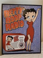 BETTY BOOP 'S RADIO METAL SIGN 13 X 16