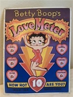 BETTY BOOP'S LOVE METER METAL SIGN 15.75 X 12"