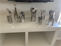 7PC SILVER ANIMALS